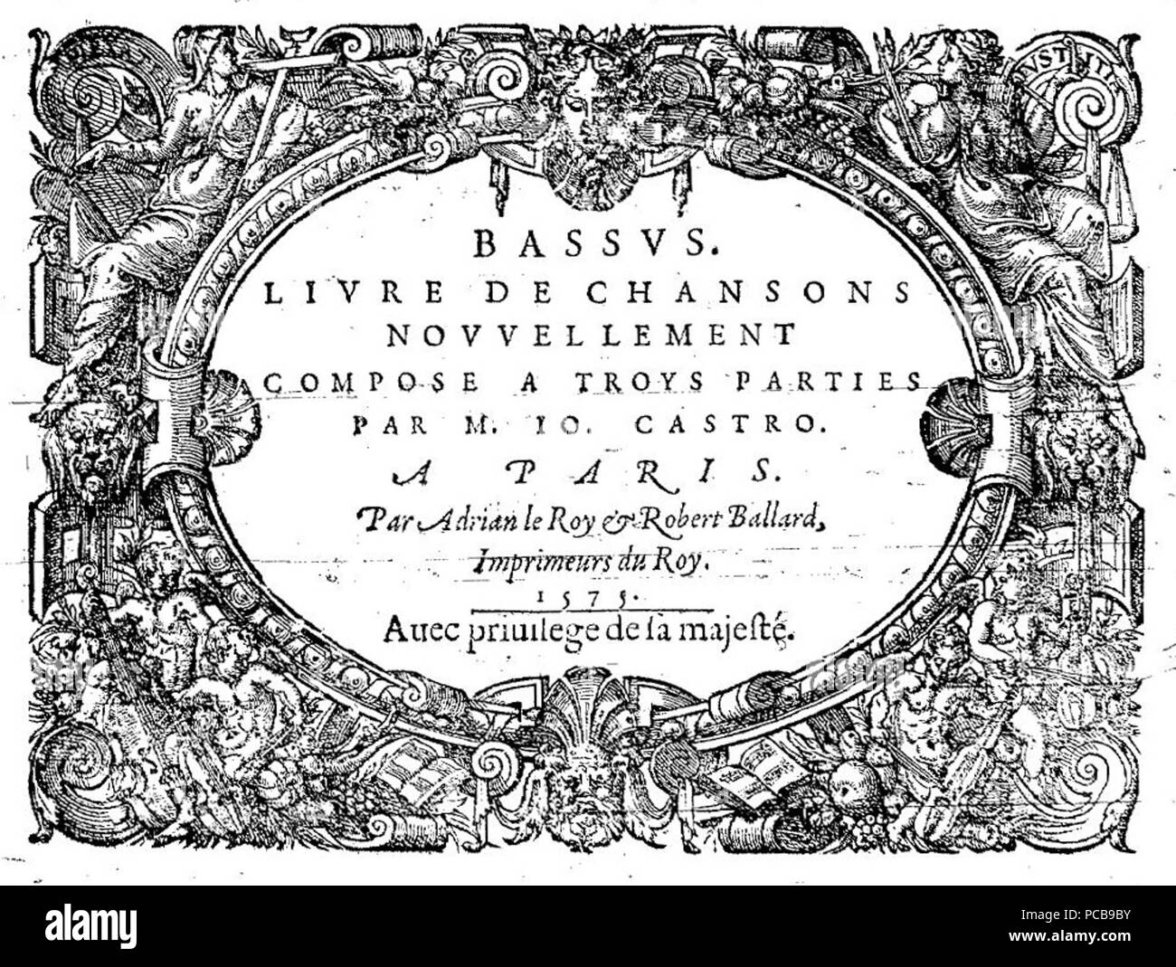 118 Castro Chansons LRB 1575 Stockfoto