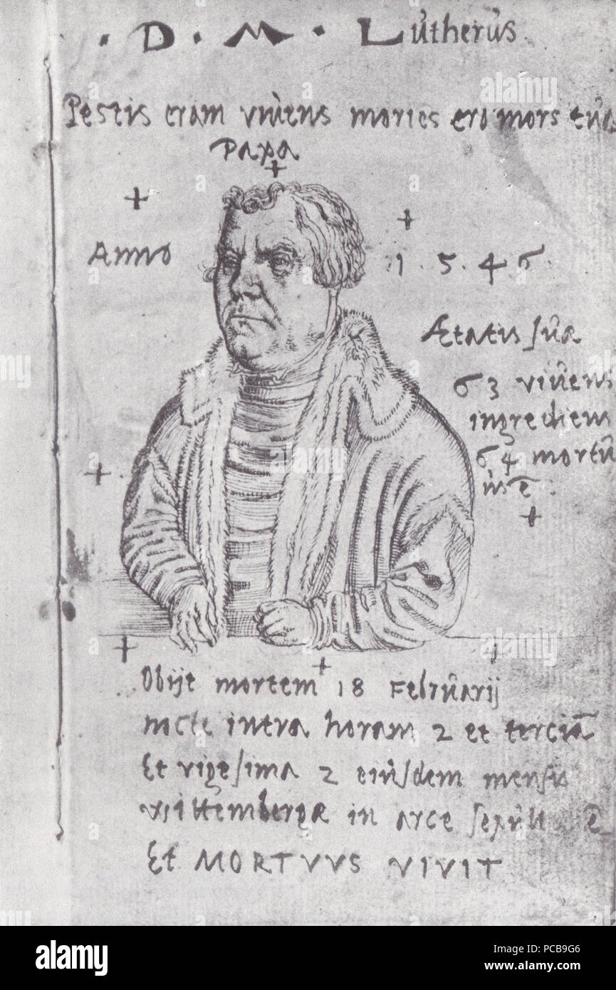 382 Luther auf der Kanzel Stockfoto