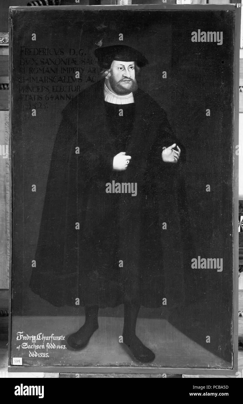 36 Fredrik III, 1463-1525, den Vice kurfurste av Sachsen (David Frumerie) - Nationalmuseum - 15264 Stockfoto