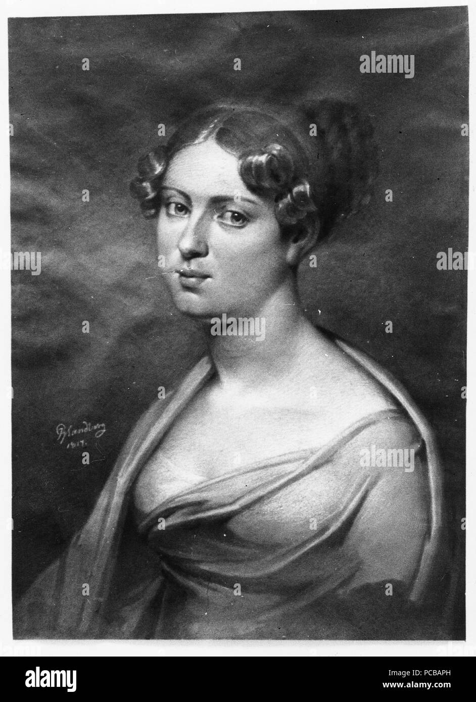 78 Rosina Franzén, 1800-1840, Geschenk med statsrådet Karl Daniel von Haartman (Johan Gustaf Sandberg) - Nationalmuseum -24163 Stockfoto