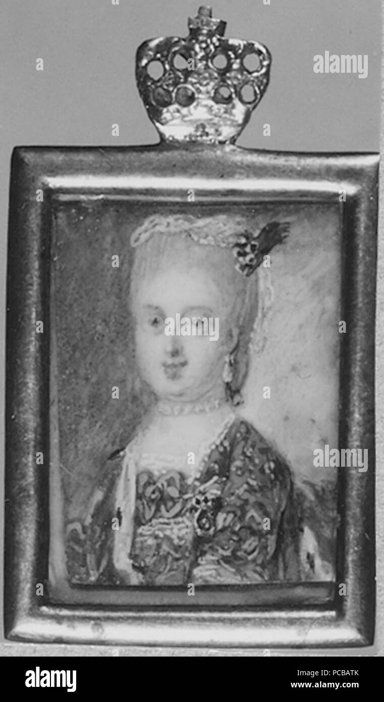 337 Karoline Mathilde (1751-1775), Prinsessa av-England, drottning av Danmark och Norge - Nationalmuseum - 29093 Stockfoto