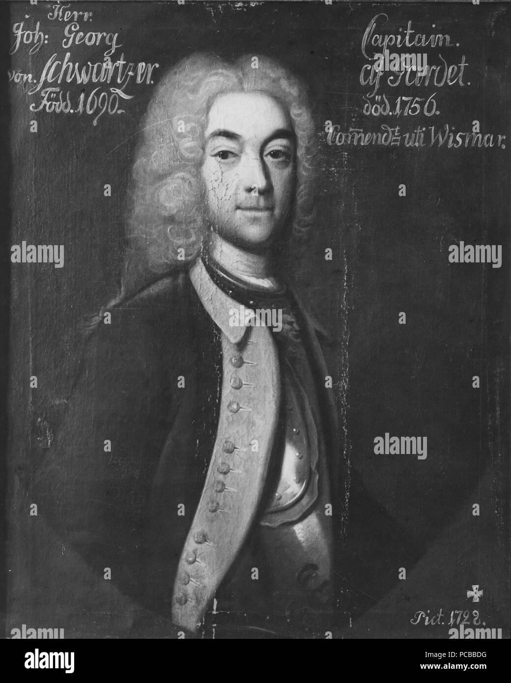 49 Johan Georg von Schwartzer, 1688-1741 (Georg Engelhard Schröder) - Nationalmuseum - 15018 Stockfoto