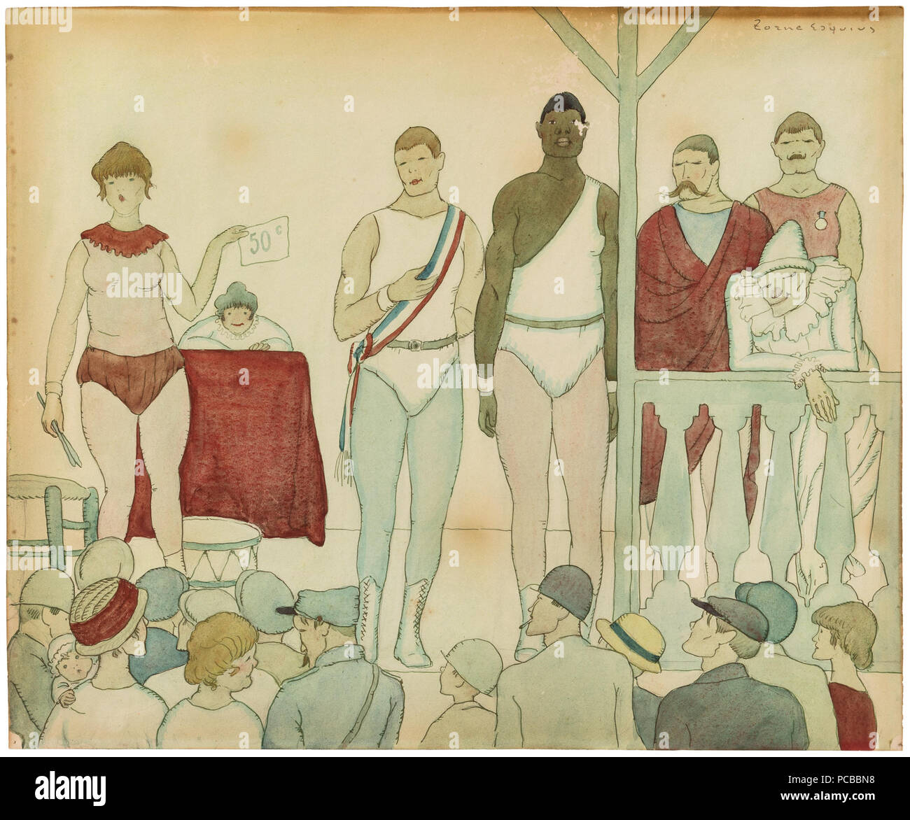 2 04. torné Esquius. Lluitadors de Fira. VINSEUM, Museu de les Kulturen del vi de Catalunya Stockfoto