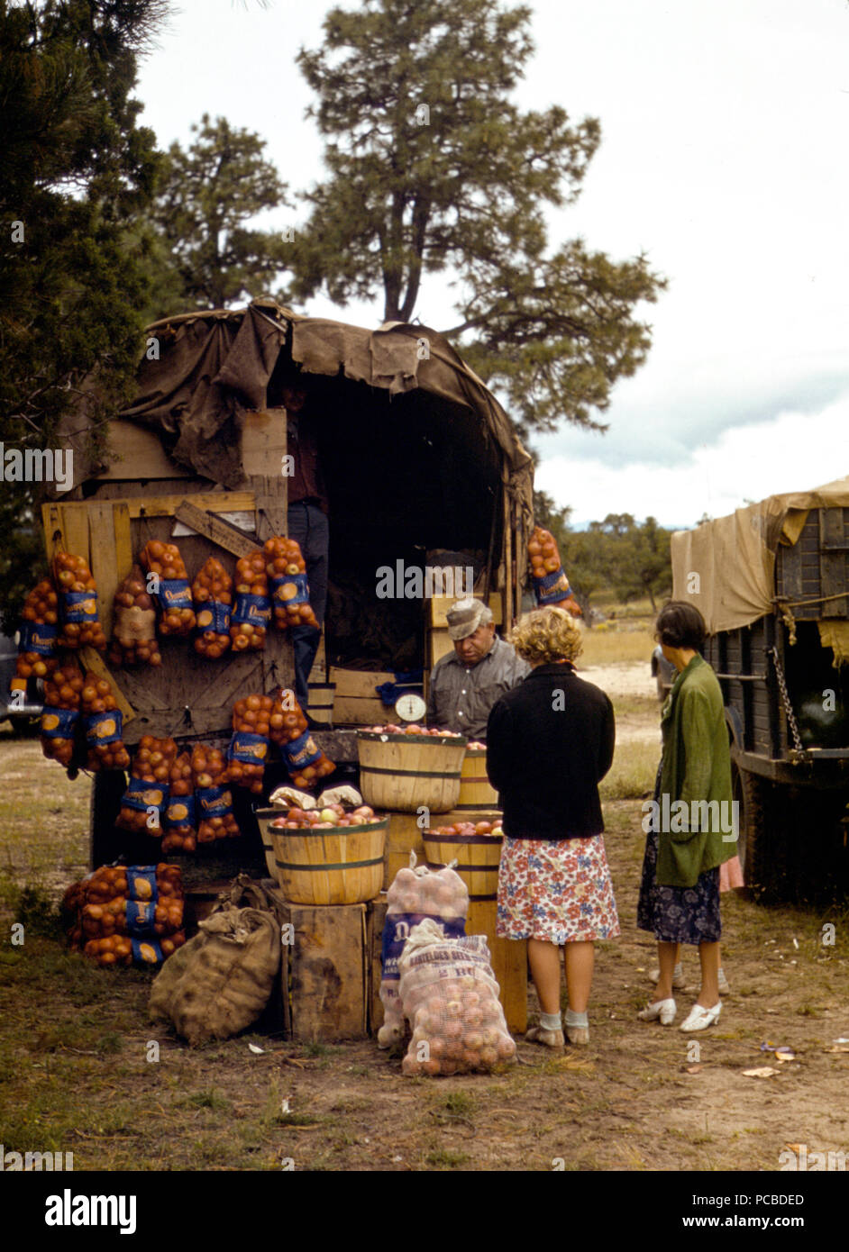 Obst Wagen am kleinen Stadt in New Mexiko Oktober 1940 Stockfoto