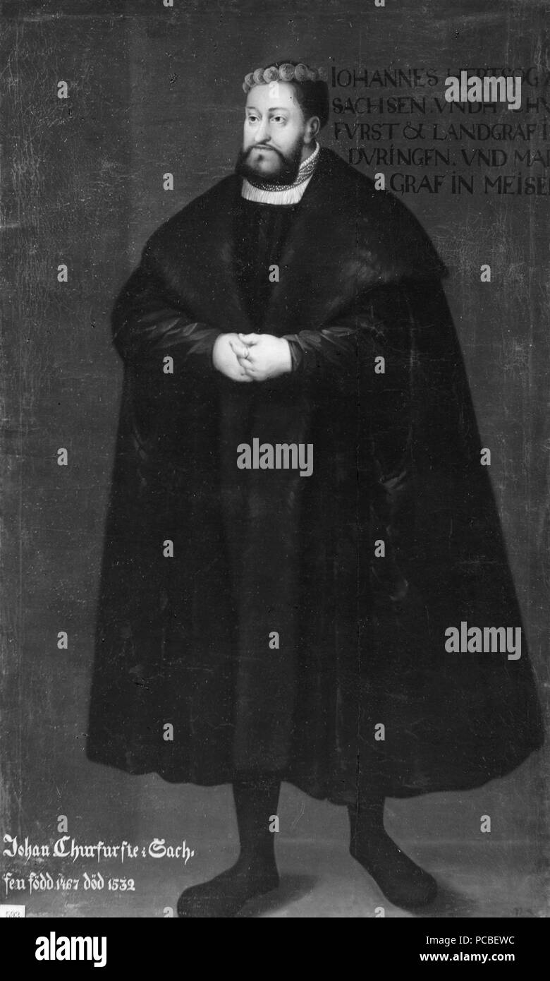 49 Johan den beständige, 1469-1532, kurfurste av Sachsen (David Frumerie) - Nationalmuseum - 15263 Stockfoto