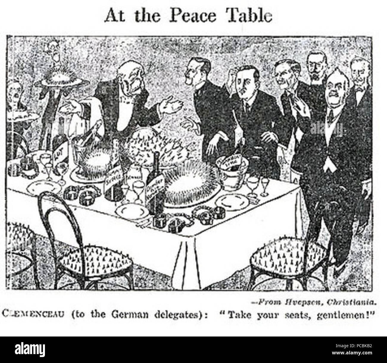 4 Am Frieden Tabelle Vertrag von Versailles Stockfoto ...