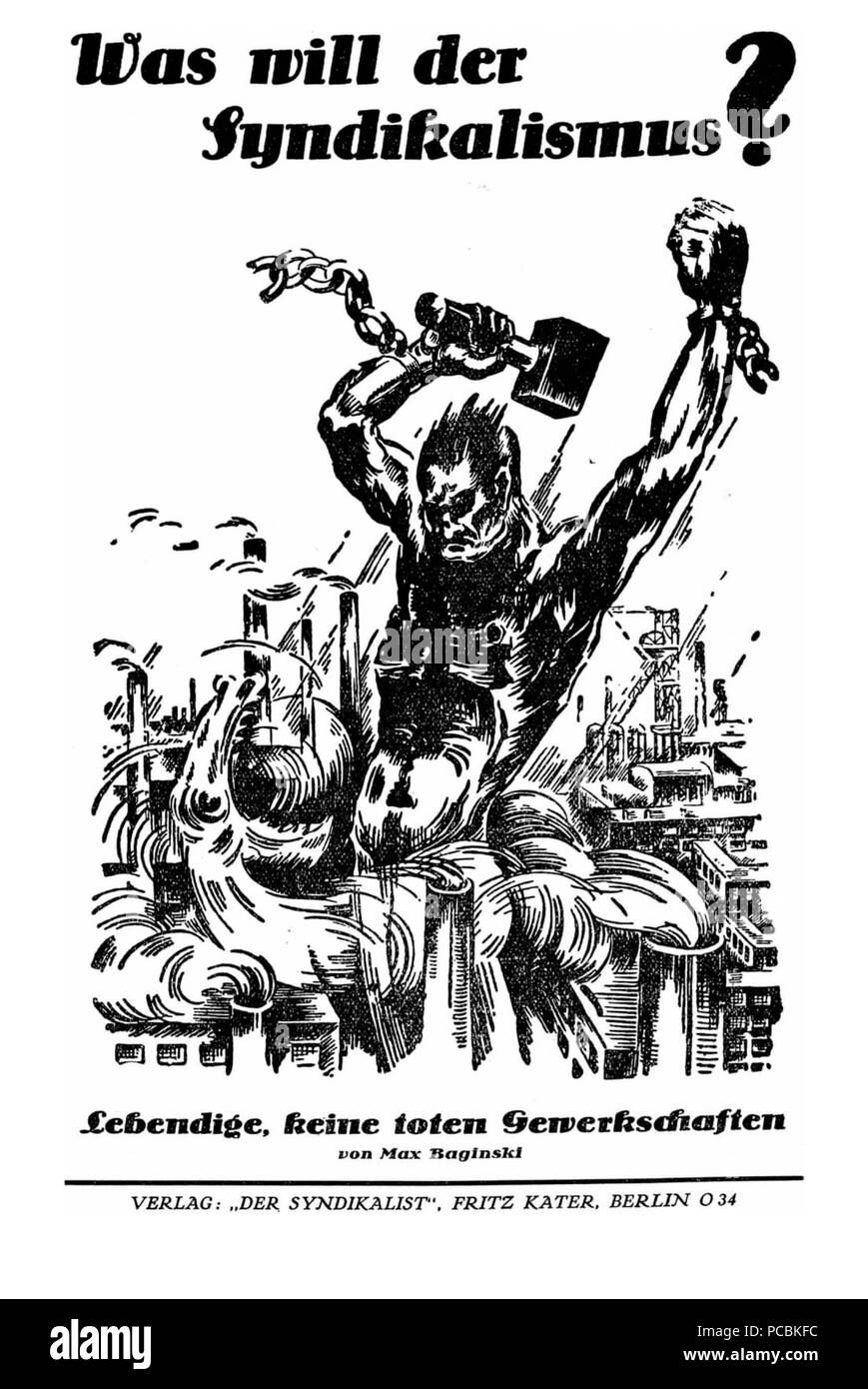 5 Baginski, wurde wird der Syndikalismus Stockfoto