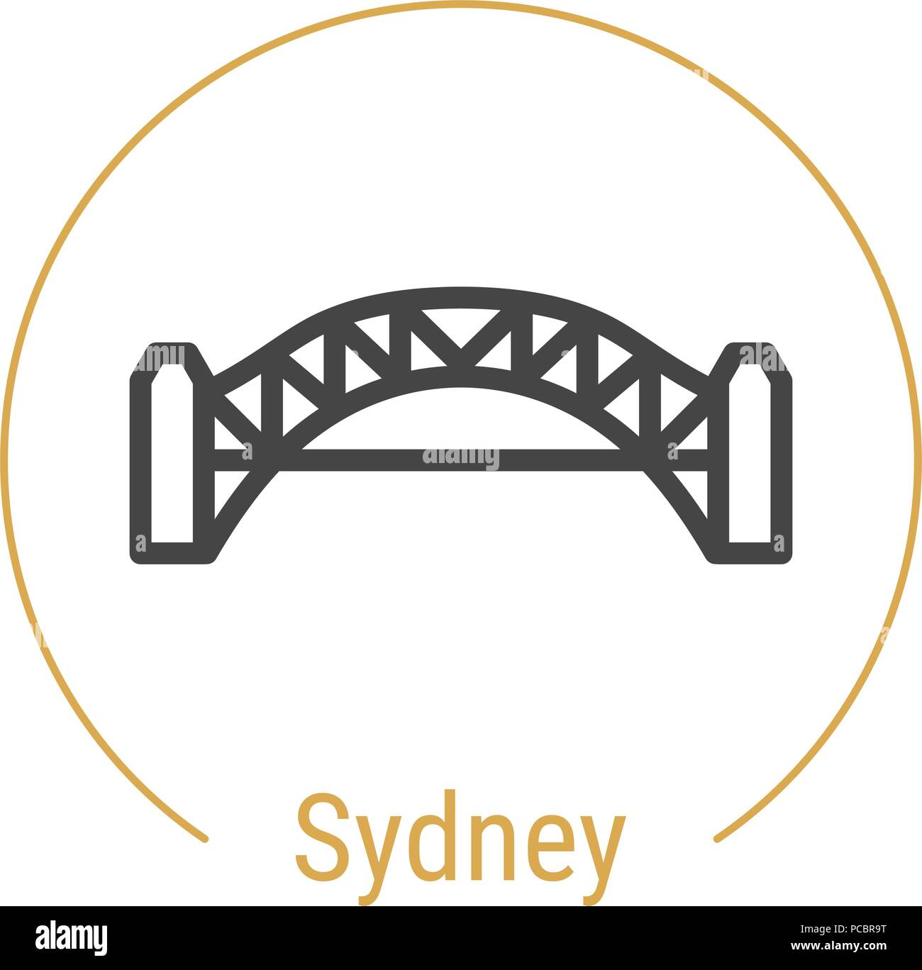 Sydney, Australien Vektor Symbol Leitung Stock Vektor