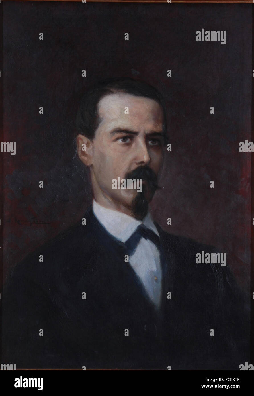 51 Retrato de Don Antonio Muñoz Gassín von Julio Romero de Torres Stockfoto