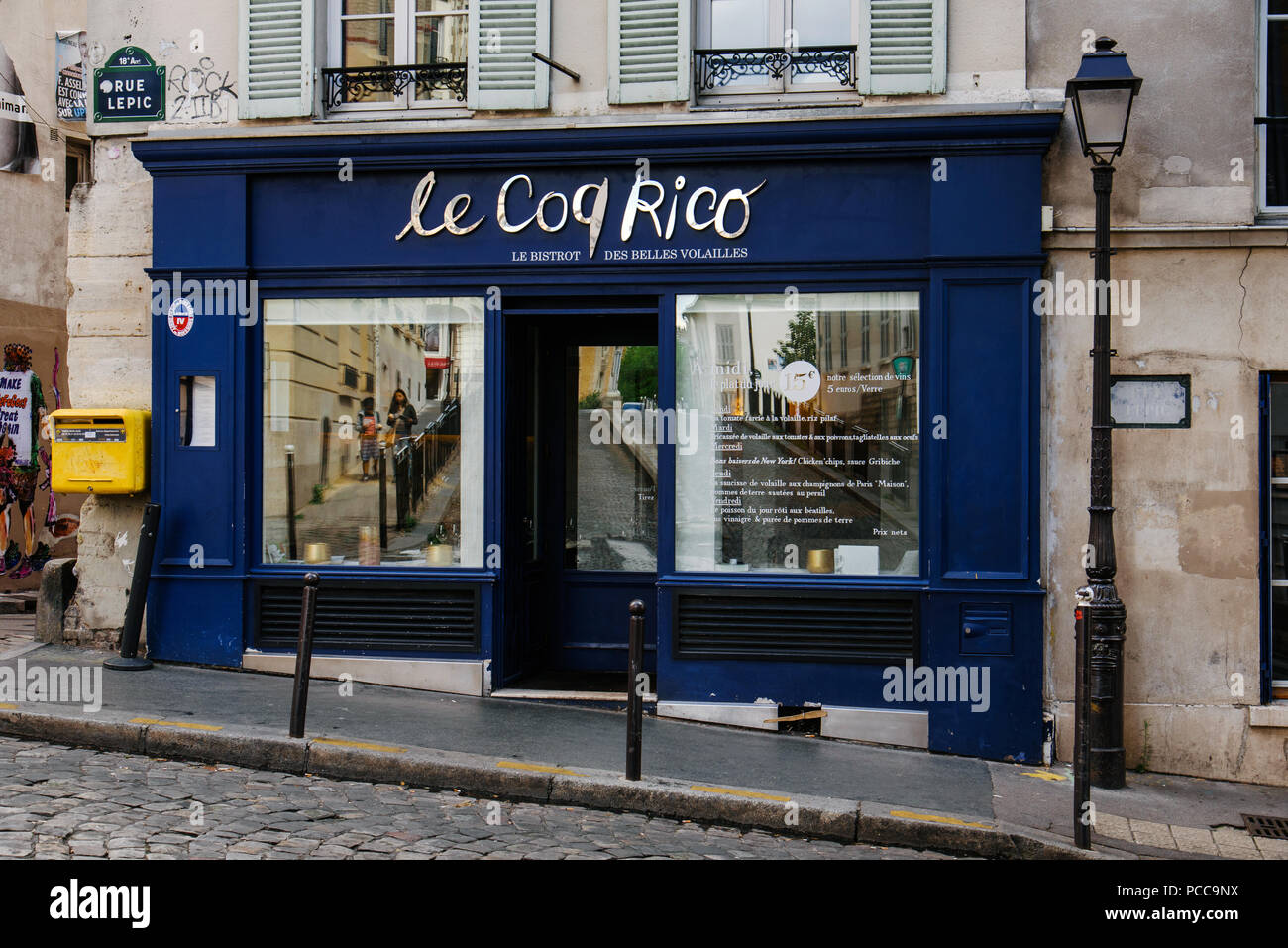 Le Coq Rico französisches Restaurant am Montmartre Stockfoto