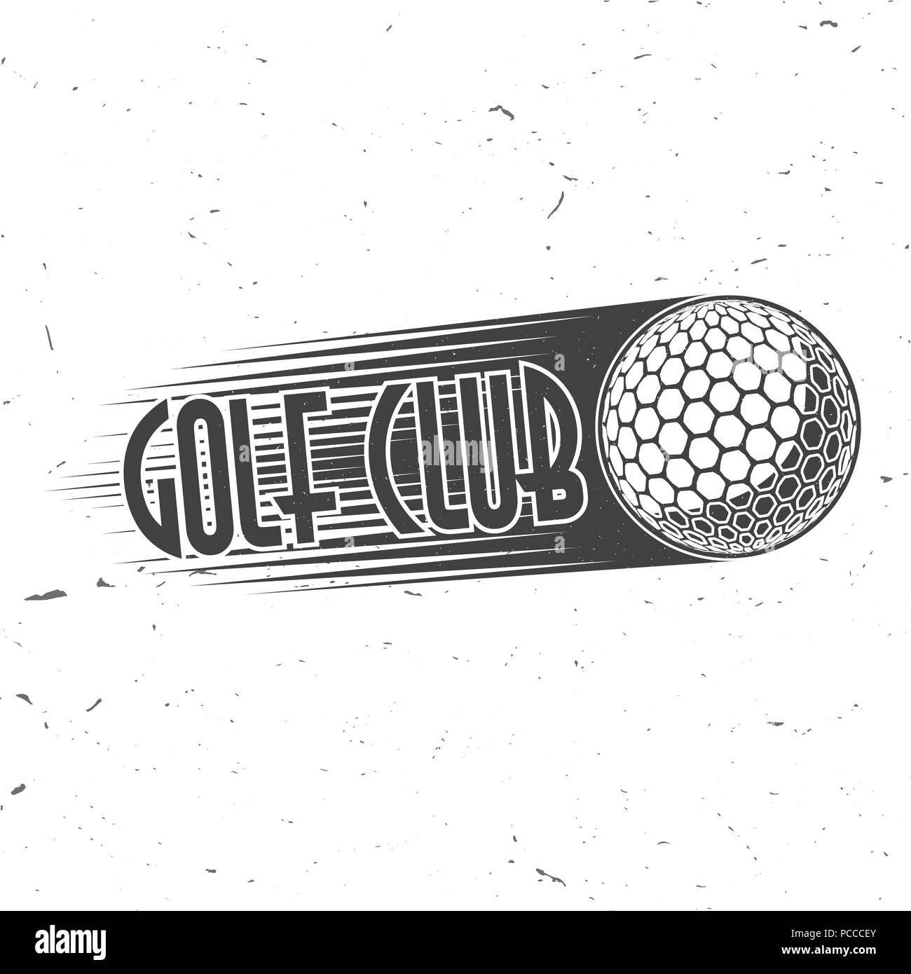 Golf Club. Vector Illustration. Konzept für T-Shirt, Druck, Siegel oder Stempel. Typografie design Stock Vektor