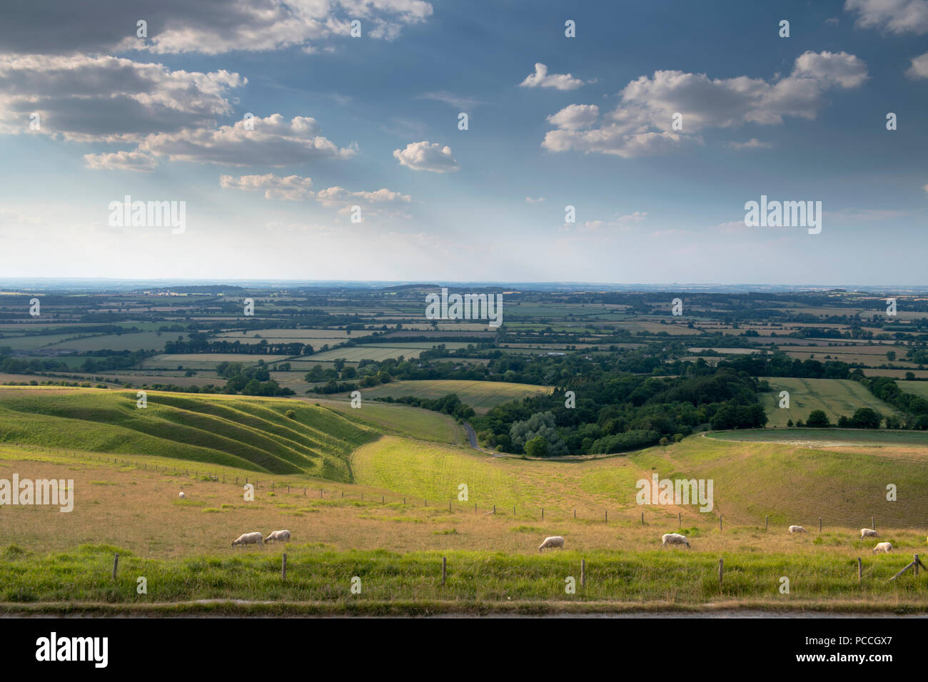 Der Krippe. Landschaft, englische Landschaft, von Uffington White Horse Stockfoto