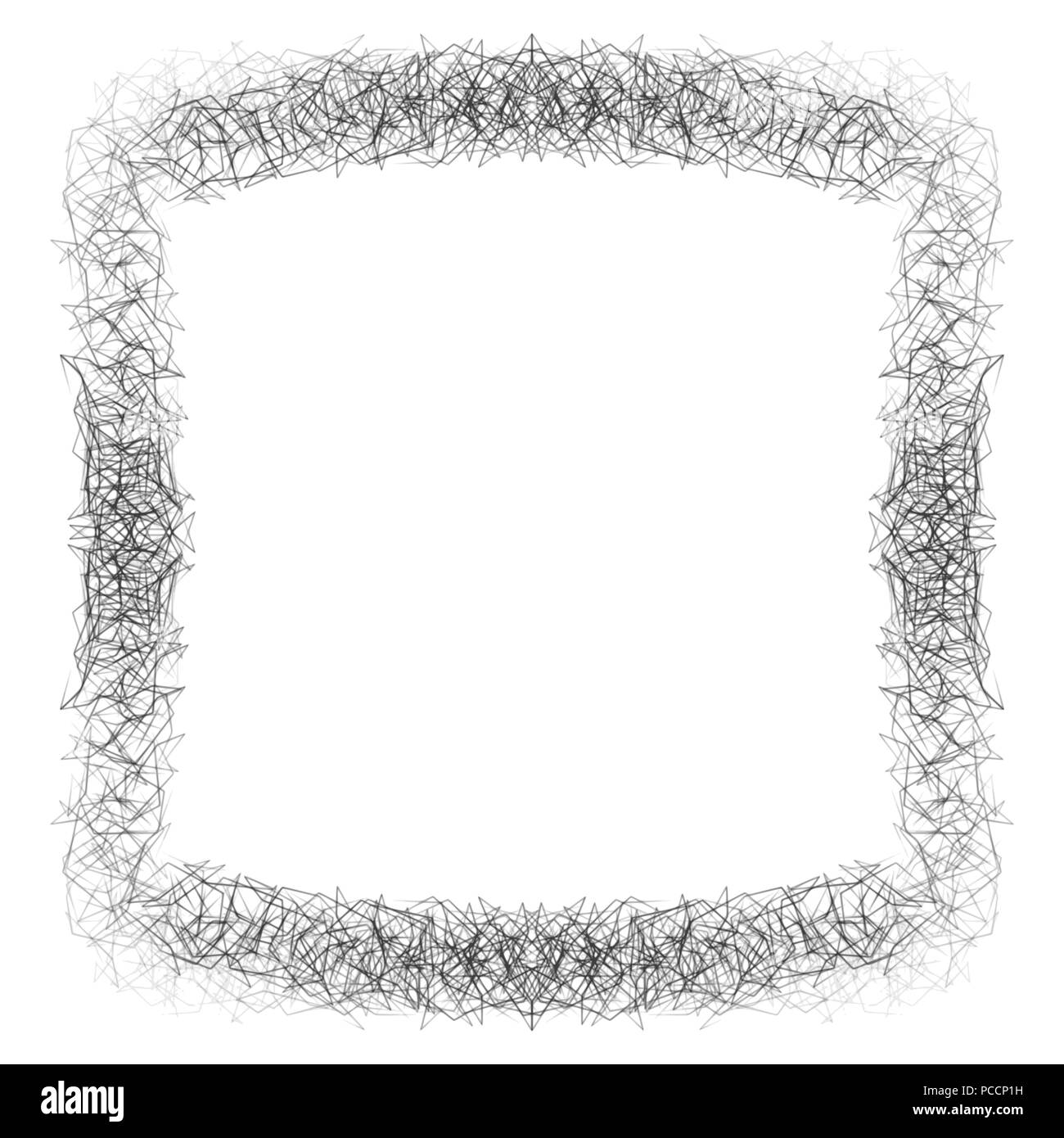 Grau scribble Aquarell Rahmenlinie Muster, Vector Illustration Stock Vektor