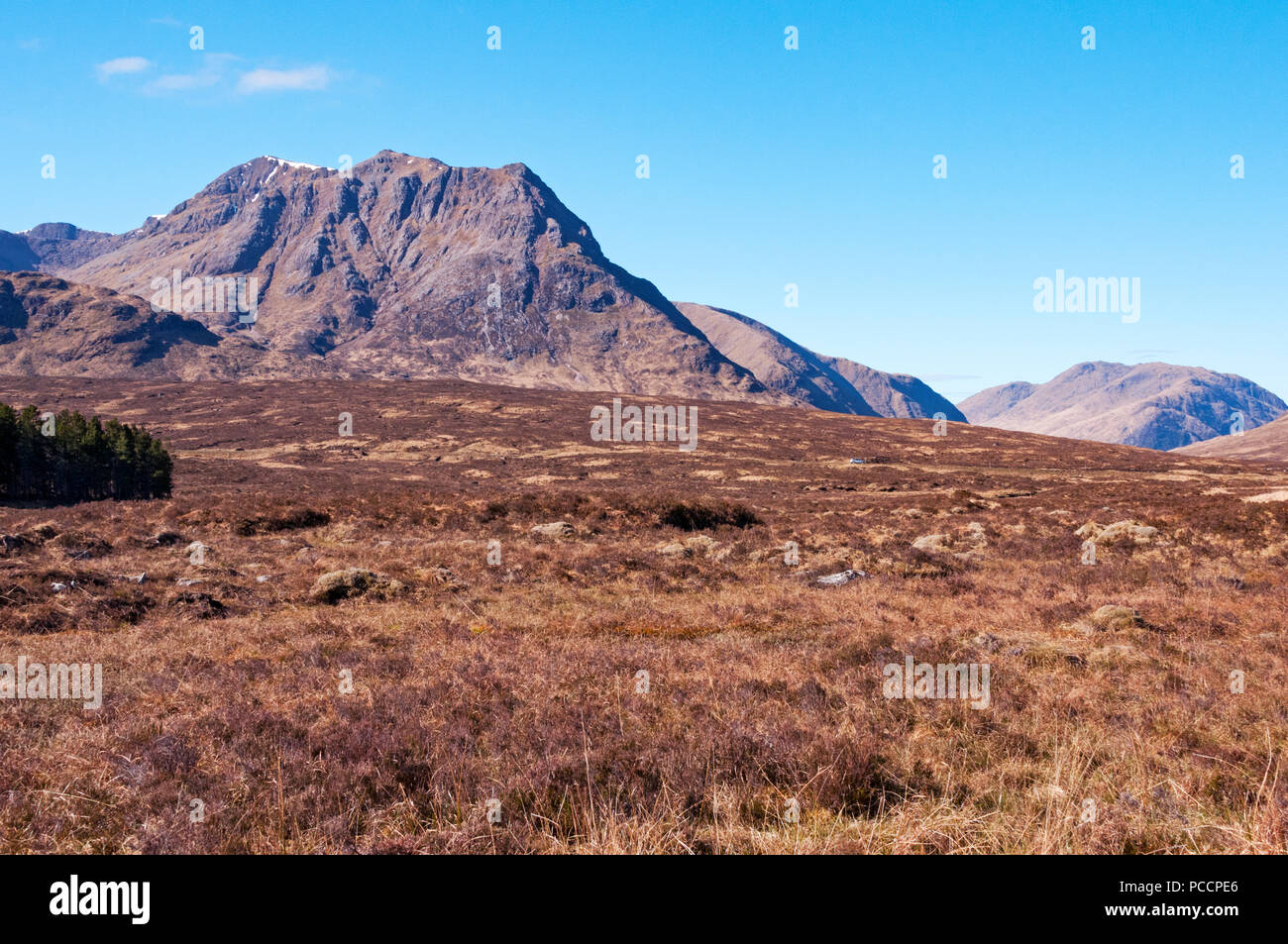 Berge entlang des West Highland Way in der Nähe von Glencoe, Schottland Stockfoto