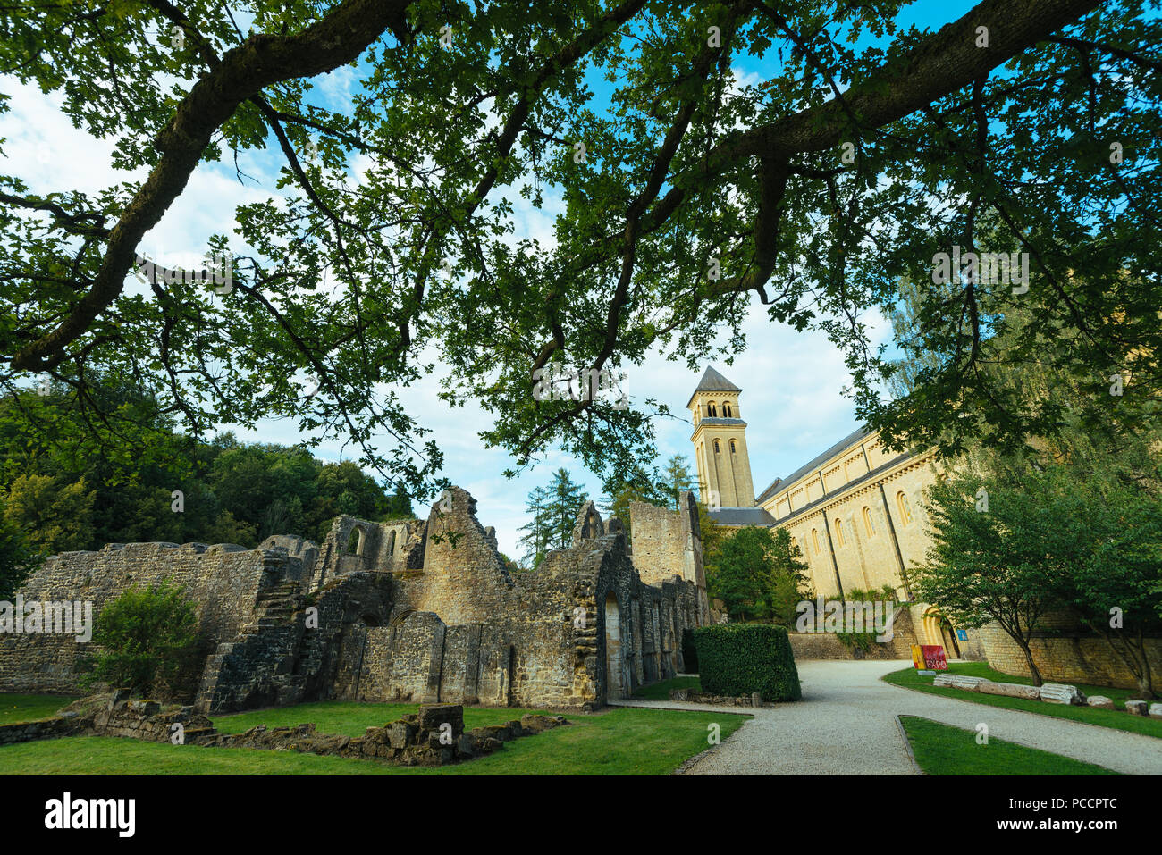 Abtei Orval (Abbaye Notre-Dame d'Orval), Villers-devant-Orval (Orval), Florenville, Provinz Luxemburg, Belgien. Stockfoto