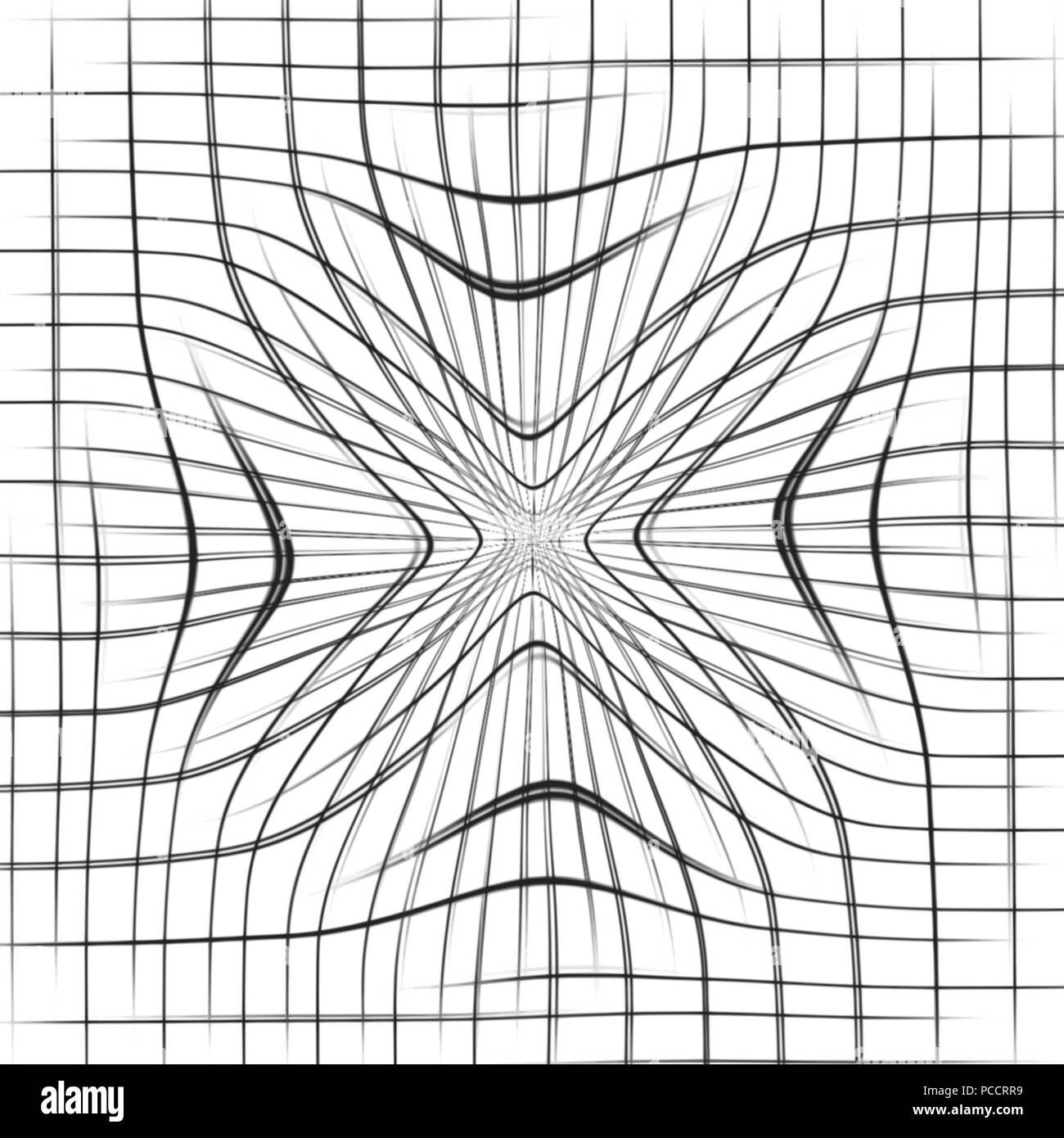 Schwarz abstrakte verzogen Quadrate Hintergrundmuster, Vector Illustration Stock Vektor