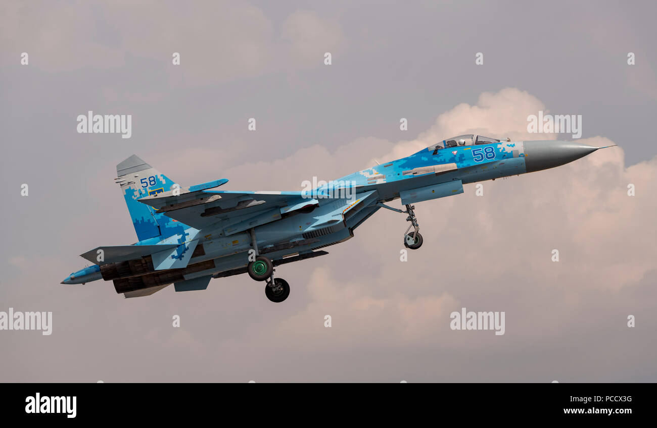 Suchoi Su 27, ukrainische Luftwaffe Stockfoto
