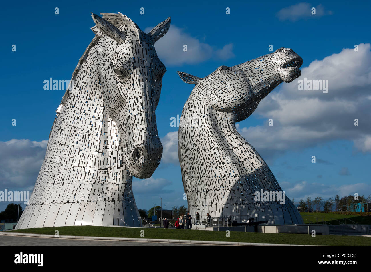 Aufbau Digital, Helix Park, Forth und Clyde Kanal, Schottland, Großbritannien, Europa Stockfoto
