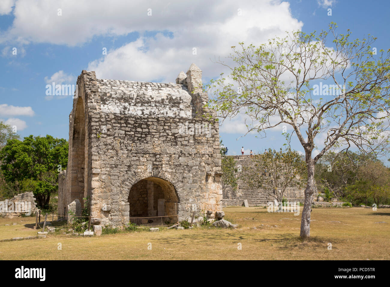 Öffnen Capilla (Kapelle), zwischen 1590 und 1600 gebaut, Dzibilchaltun Archäologische Stätte, in der Nähe von Merida, Yucatan, Mexiko, Nordamerika Stockfoto