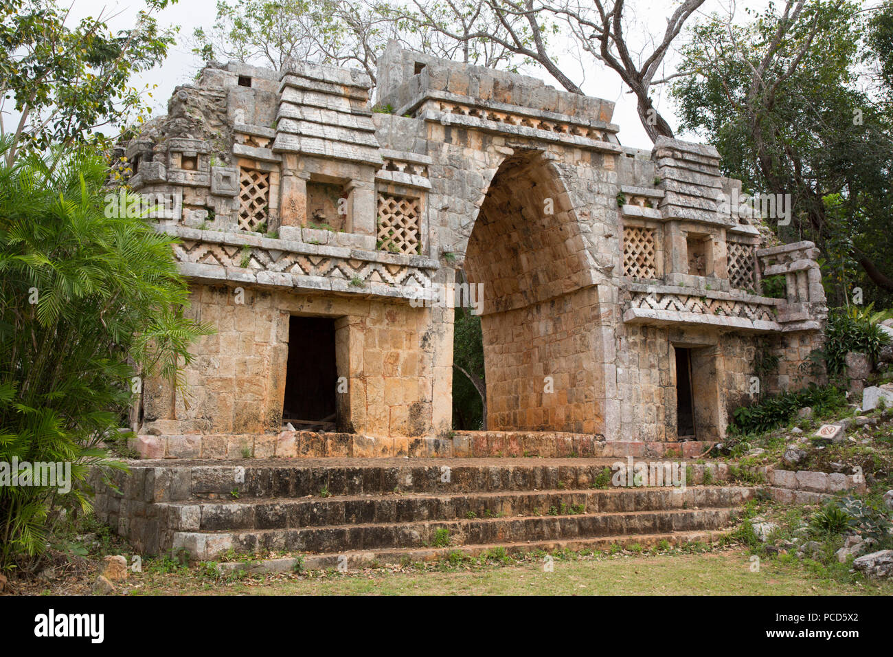 Arch (Arco), Labna Archäologische Stätte, Maya Ruinen, Puuc Stil, Yucatan, Mexiko, Nordamerika Stockfoto