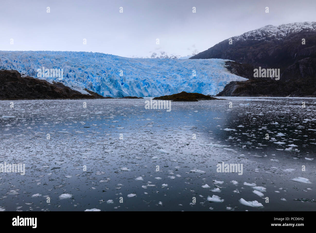 Ras El Brujo Gletscher, Asien Fjord, Bernardo O'Higgins Nationalpark, chilenische Fjorde, südlichen Patagonien Icefield, Chile, Südamerika Stockfoto
