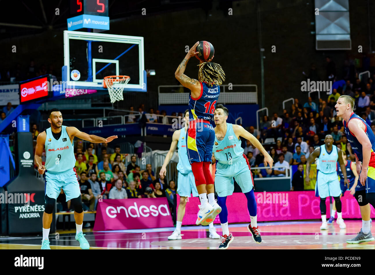 Andorra la Vella, Andorra. 20 de Enero de 2018. Liga Endesa ACB. En el Partido entre Morabanc Andorra BC vs FC Barcelona Lassa de La Liga Endesa ACB Stockfoto