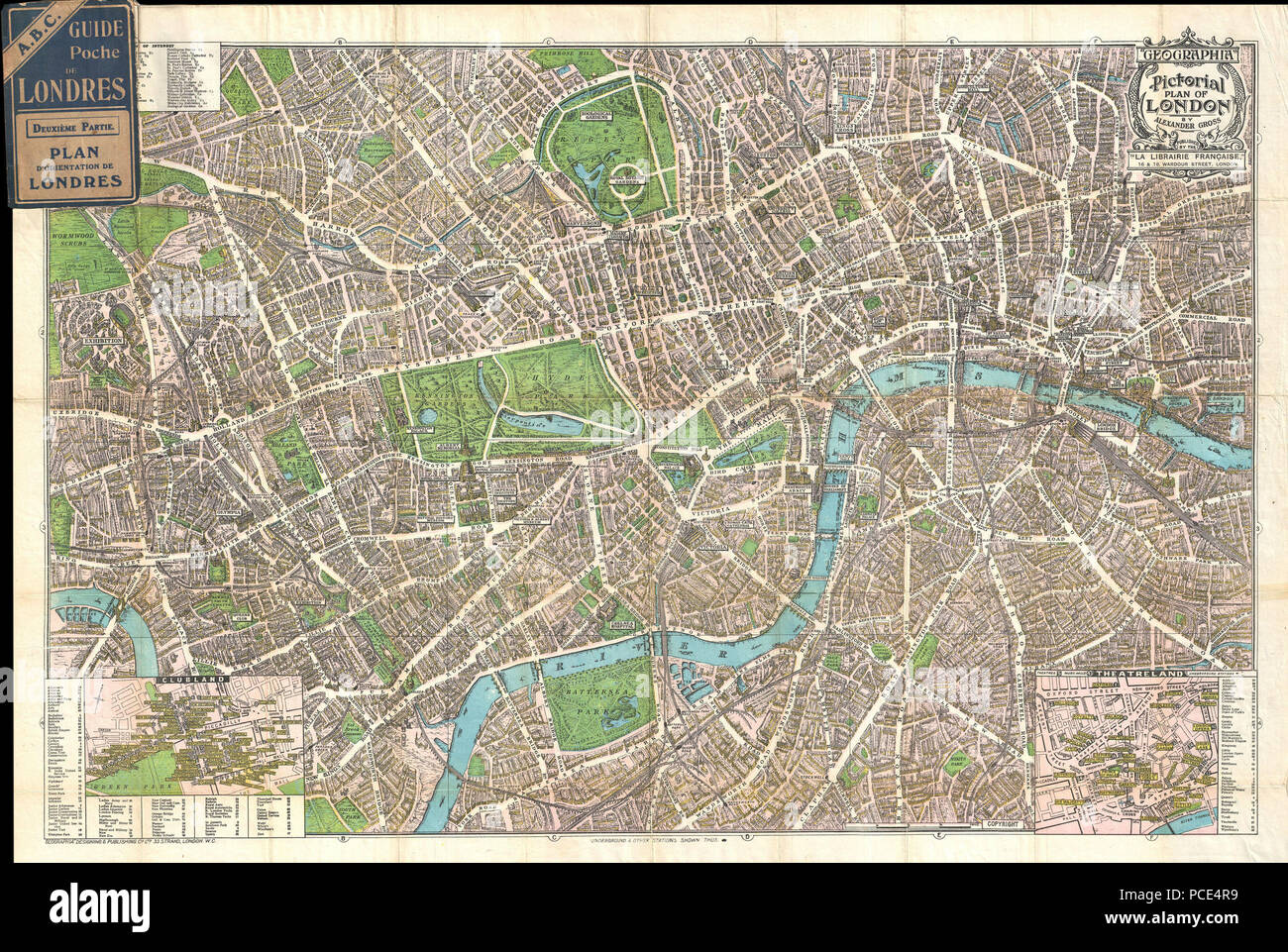 12 1924 Geographia bildliche Karte von London, England - Geographicus - London - geographia-1924 Stockfoto