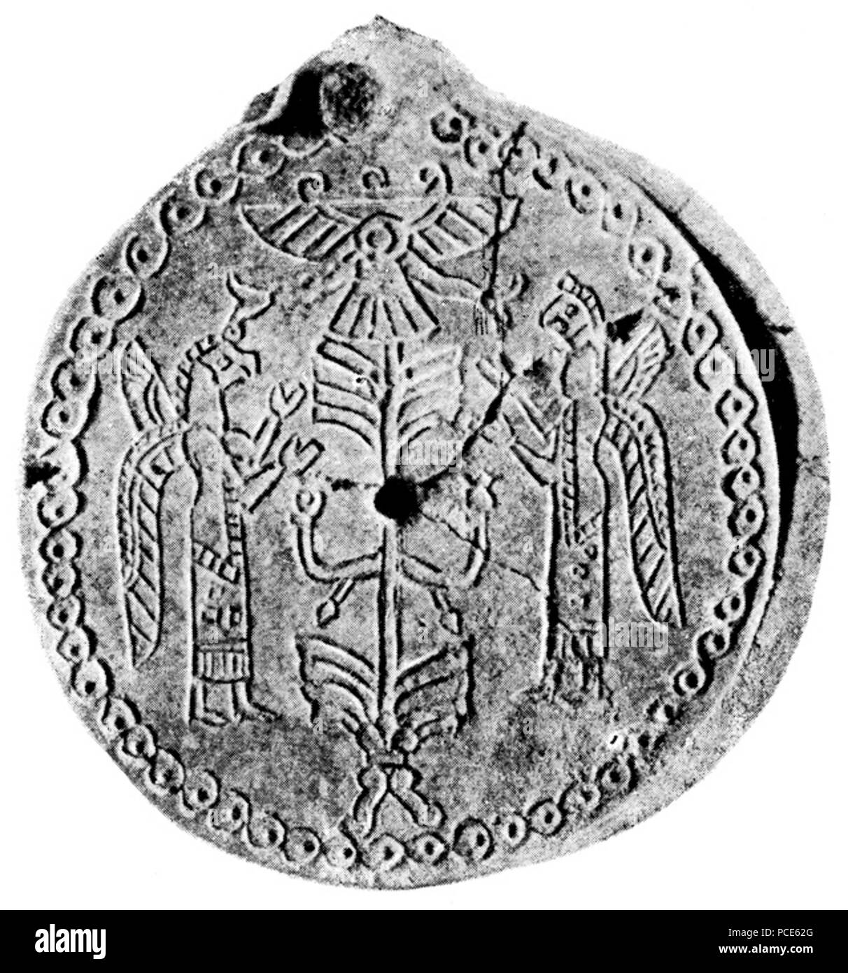 622 Urartu Medaillon 1. Stockfoto