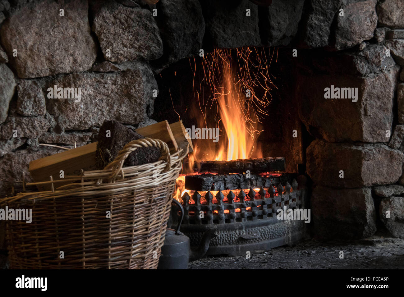 Offenes Feuer Stockfoto