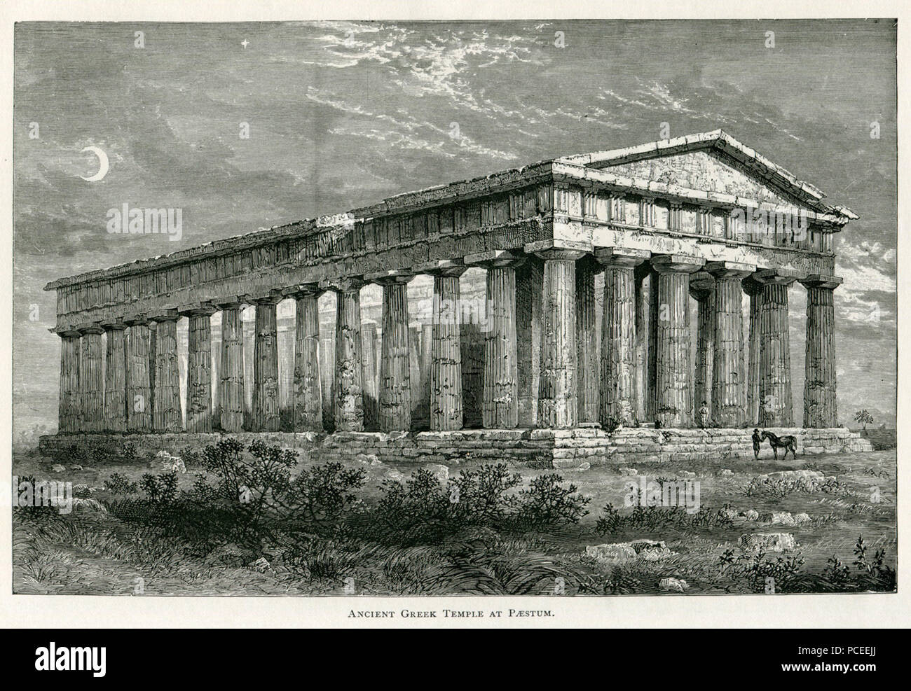 44 antiken griechischen Tempel in Paestum - mahaffy John PENTLAND - 1890 Stockfoto