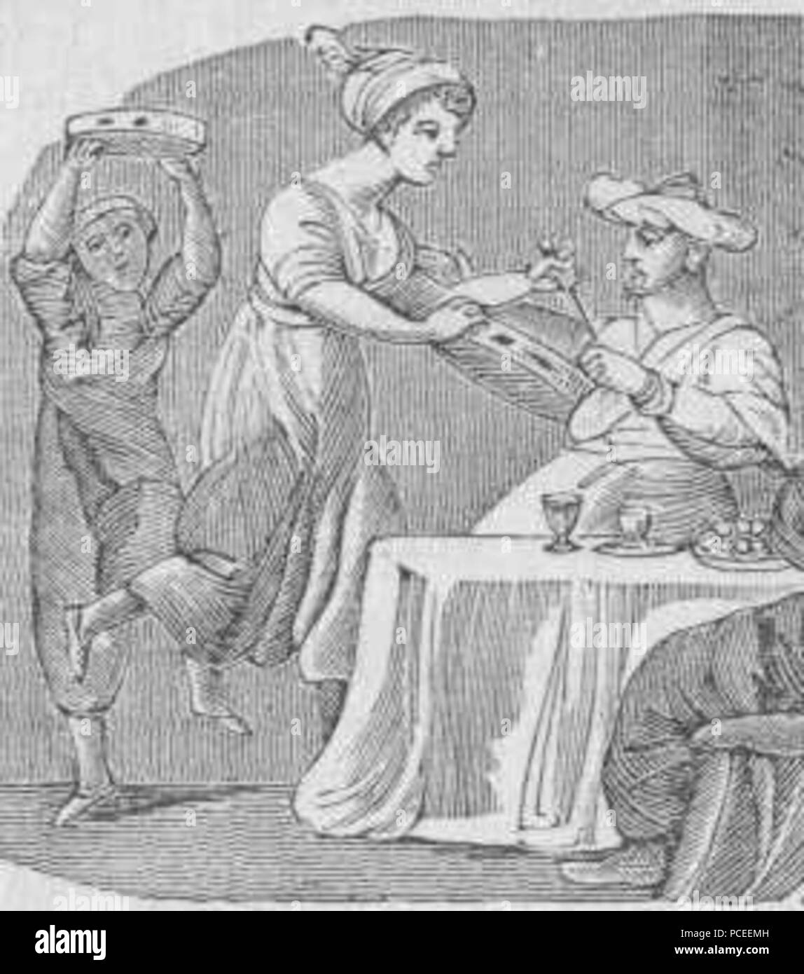 44 Und wir haben Morgiana tanzen, aus "Geschichte der vierzig Räuber". Stockfoto