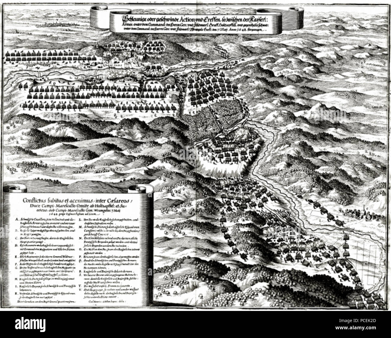 74 Batalla de Zusmarshausen Stockfoto