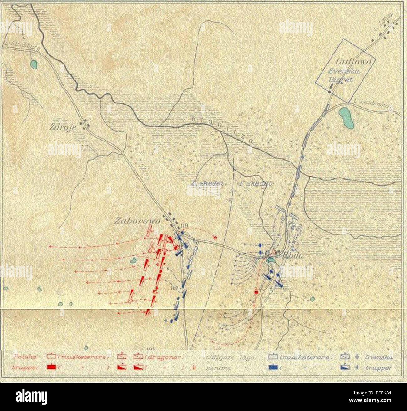 75 Schlacht von Gorzno 1629 Stockfoto