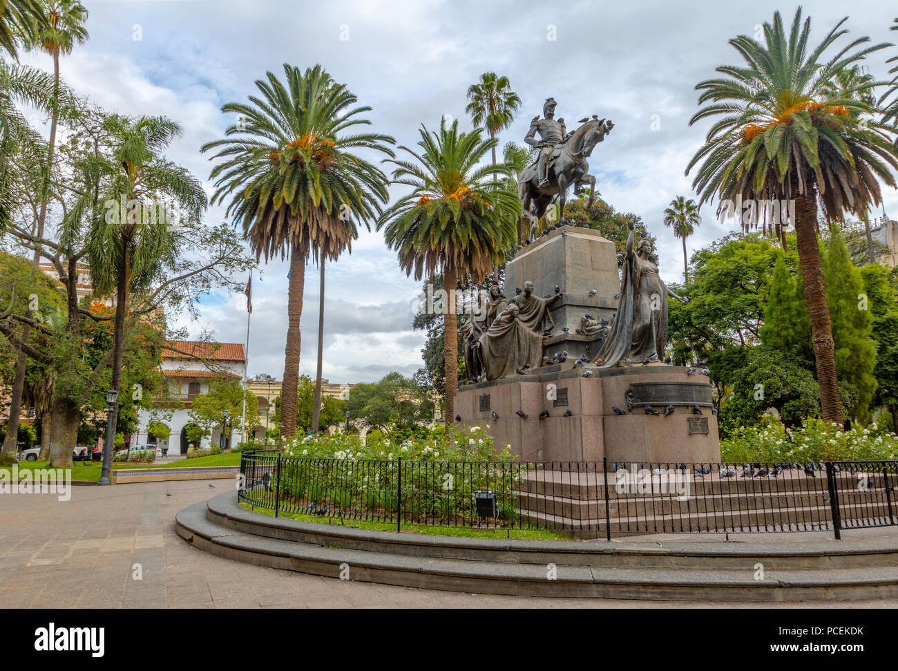 Plaza 9 de Julio Square - Salta, Argentinien Stockfoto