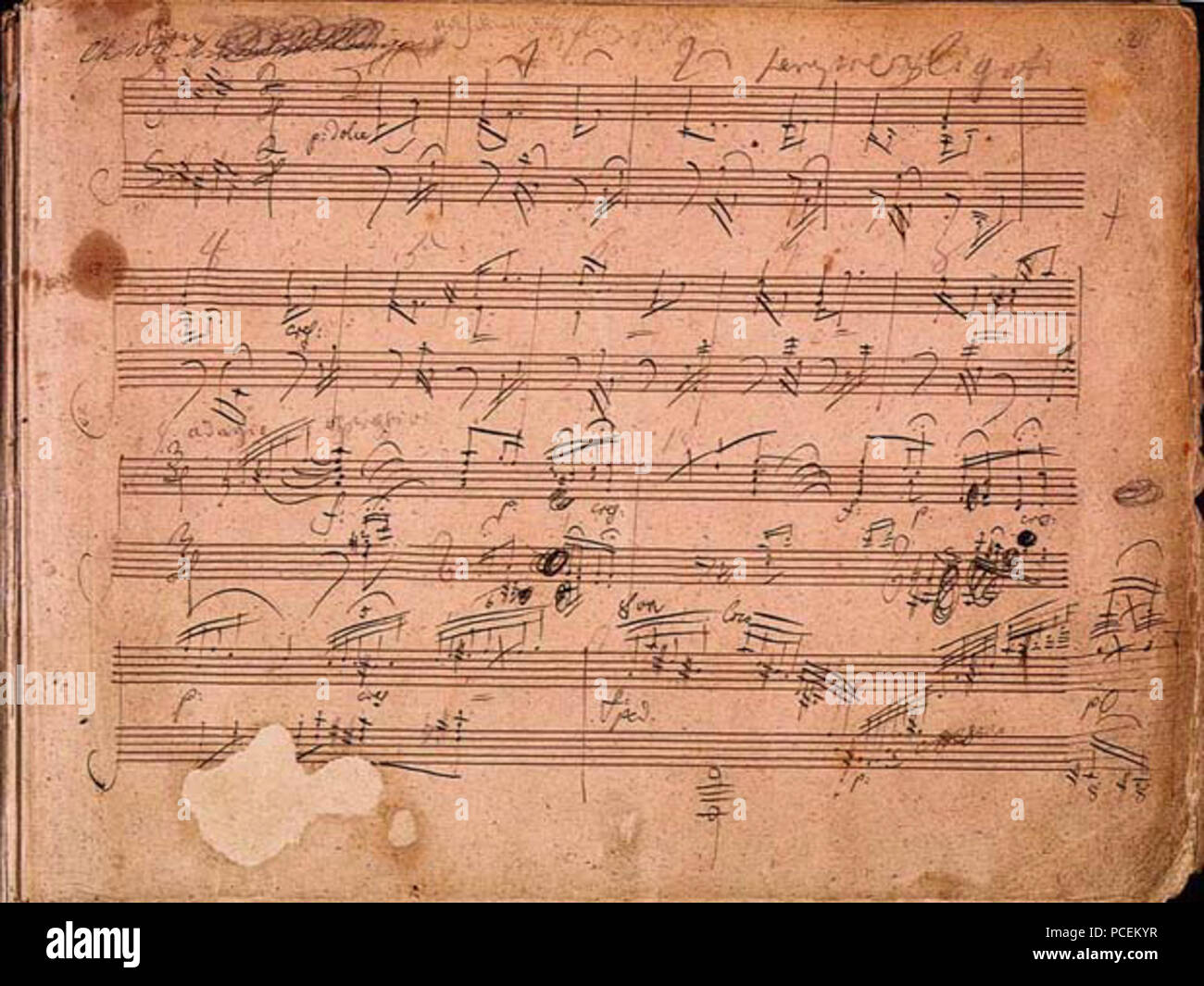 78 Beethoven Klaviersonate Nr 30. Stockfoto 78 Beethoven Klaviersonate Nr 30. Stockfoto