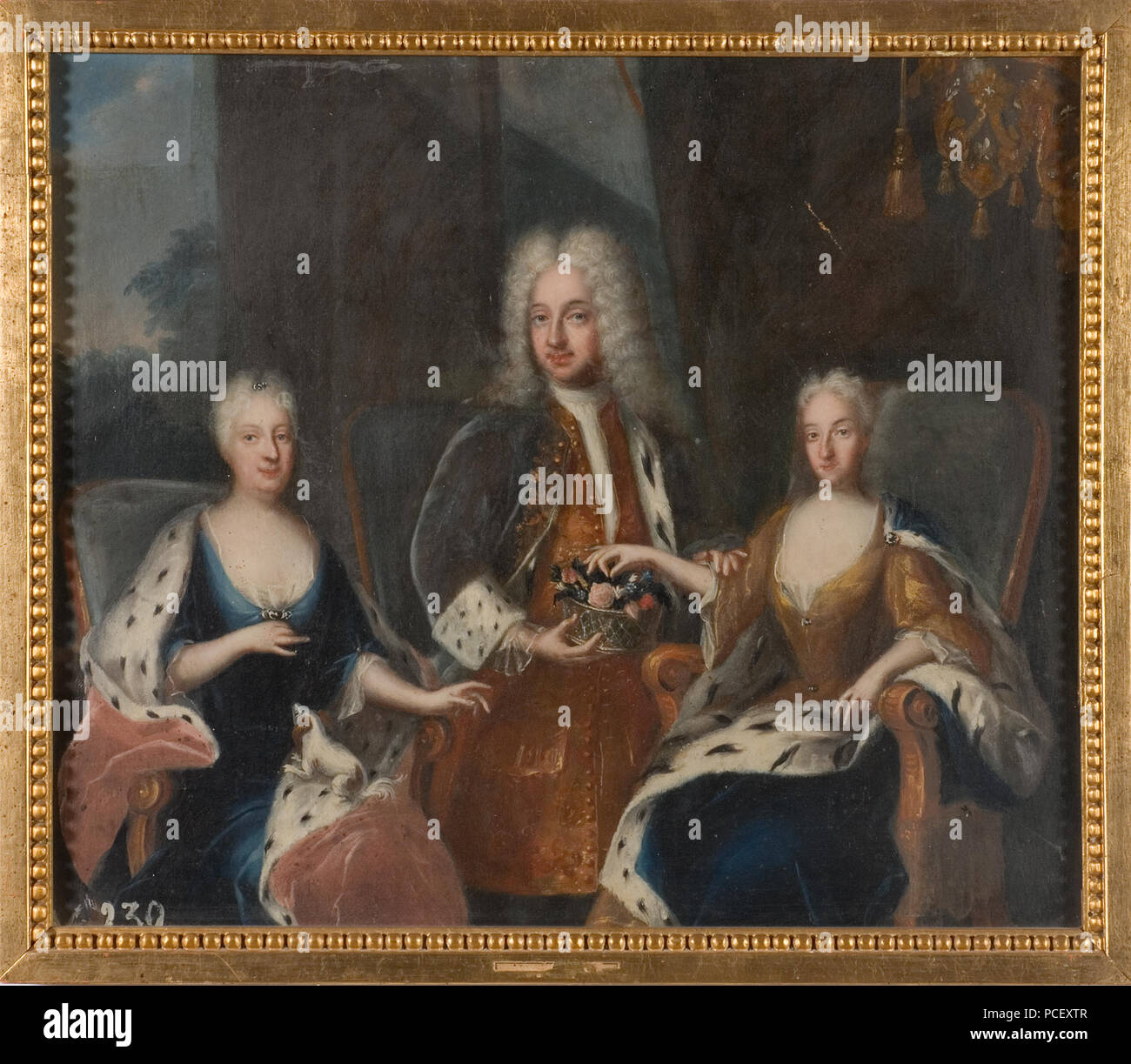 36 Fredrik I, 1676-1751, Ulrika Eleonora d.y., 1688-1741, Sofia Charlotta Karolina, 1678-1749 - Nationalmuseum - 16064 Stockfoto