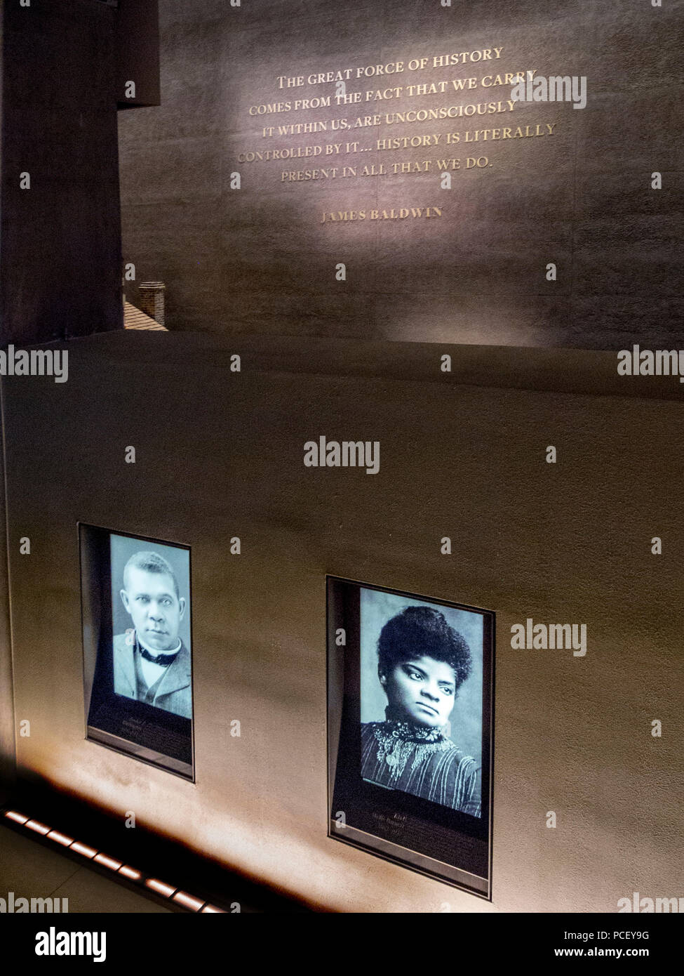 Bilder der bürgerlichen Rechte Persönlichkeiten sind am Smithsonian Museum in Washington, D.C. angezeigt Stockfoto