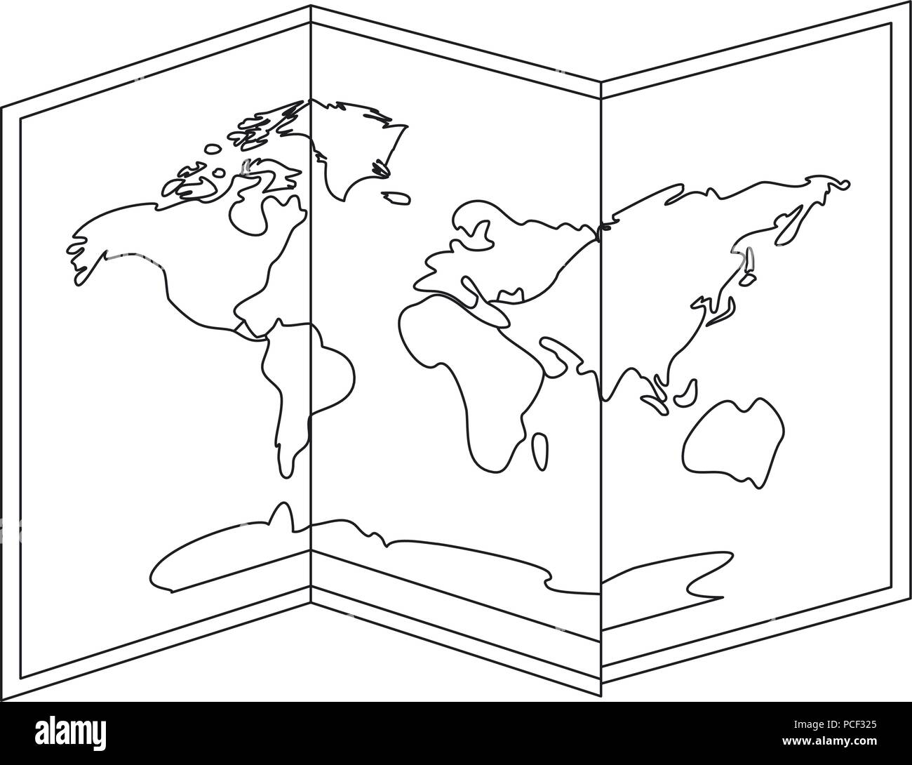 Karte auf Papier auf das Symbol Benutzerhandbuch Stock Vektor