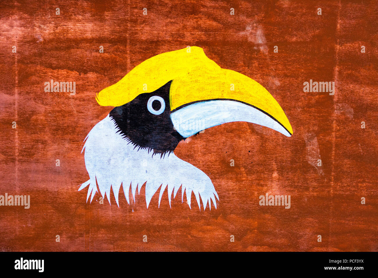 Mehr indische Hornbill, Symbol der Hornbill Festival, Kohima, Nagaland, Indien Stockfoto