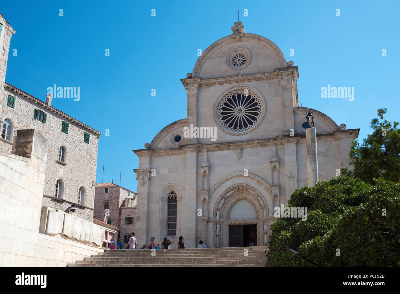 Kathedrale Sveti Jakov, Sibenik, Dalmatien, Kroatien, Kathedrale Sv Jakova Stockfoto