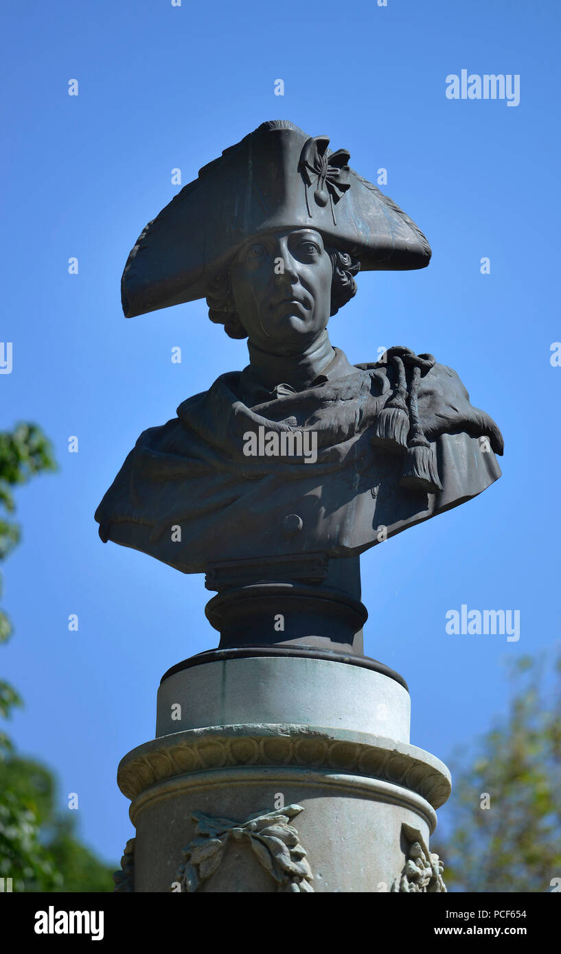 Denkmal Friedrich der Grosse, Volkspark Friedrichshain, Berlin, Deutschland Stockfoto