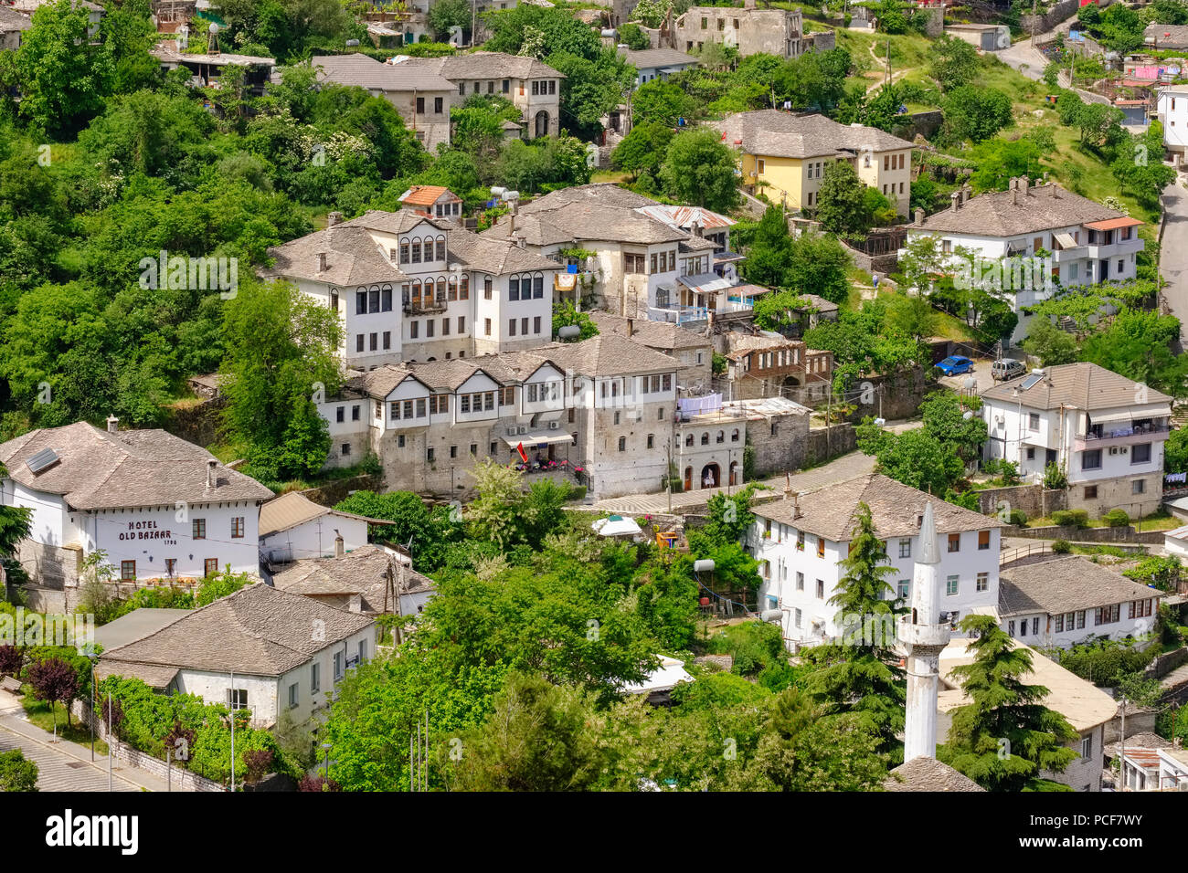 Altstadt, Gjirokastra, Gjirokastër, Albanien Stockfoto