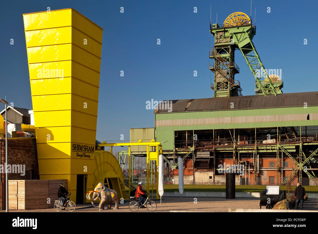 Westfalen Coal Mine mit Event Location als zusätzliche verwenden, geschlossen Coal Mine, Ahlen, Münsterland, Nordrhein-Westfalen Stockfoto