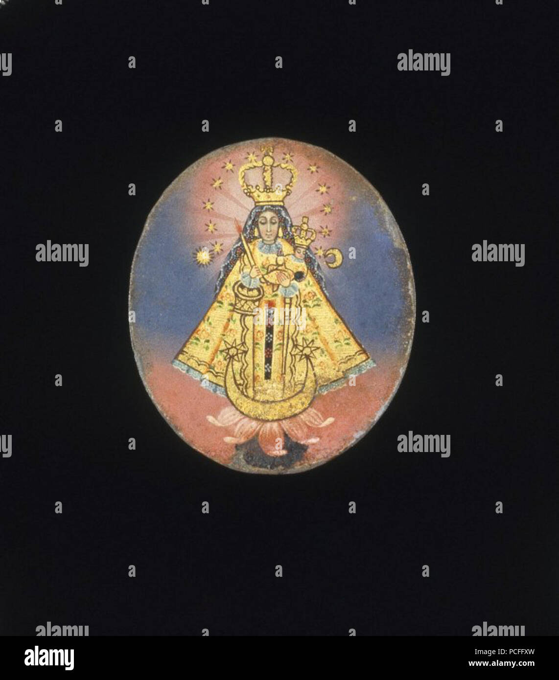 102 Brooklyn Museum - Jungfrau von Copacabana Kreuzigung mit der Jungfrau der Schmerzen Maria Magdalena und der Heilige Johannes der Evangelist Stockfoto