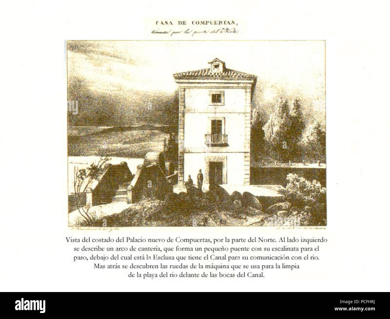 116 Casa de compuertas (Canal Imperial) Stockfoto