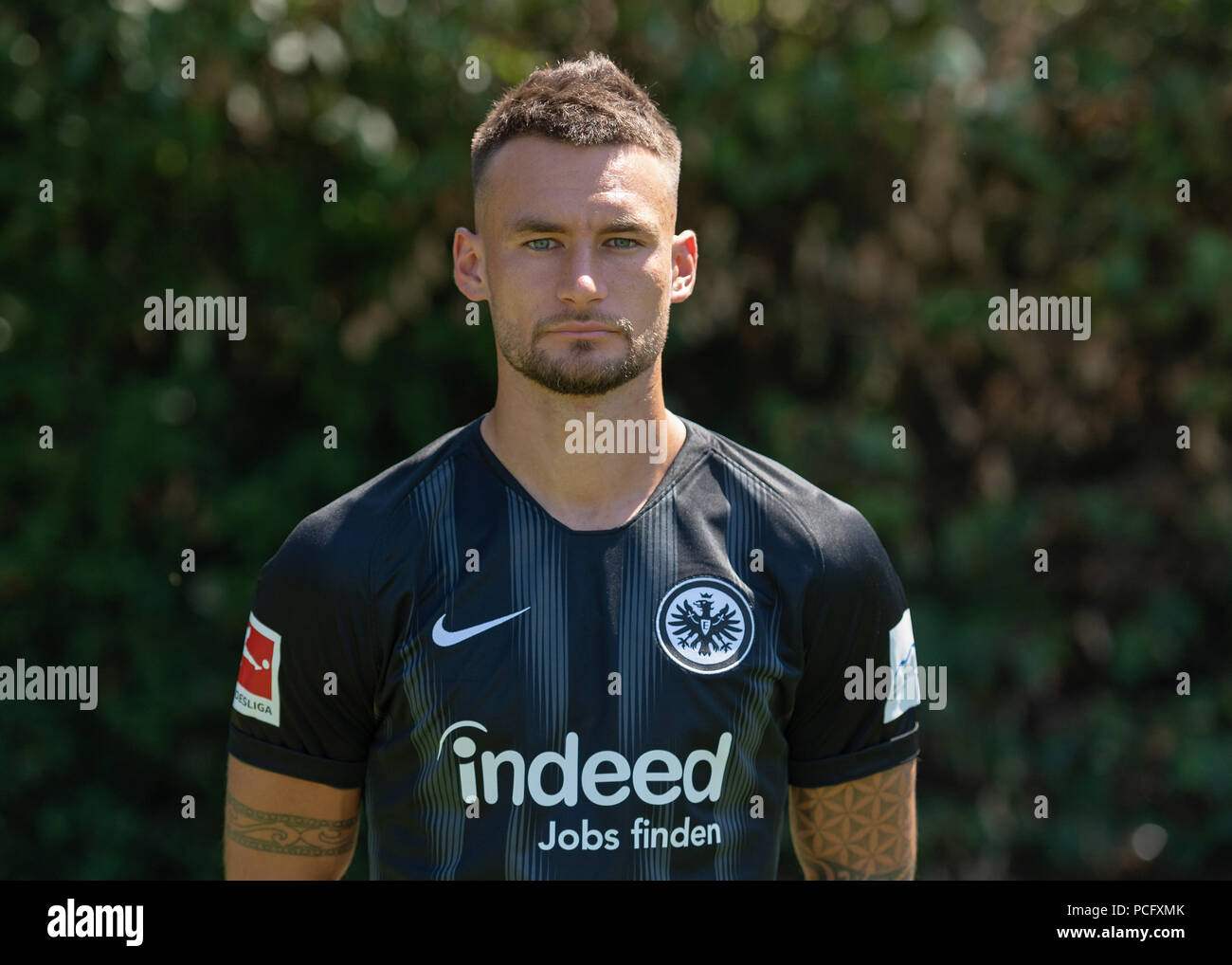 Bundesliga, offiziellen photocall Eintracht Frankfurt für die Saison 2018/19 in Frankfurt am Main, Deutschland: Danny Blum Foto: Thorsten Wagner/dpa | Verwendung weltweit Stockfoto