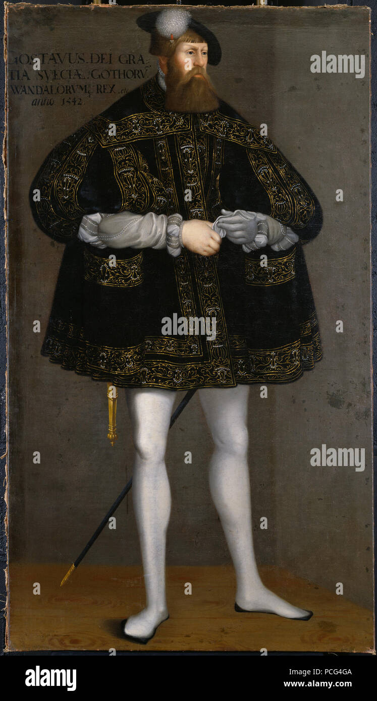 40 Gustav I, 1497-1560, konung av Sverige (David Frumerie) - Nationalmuseum - 15236 Stockfoto