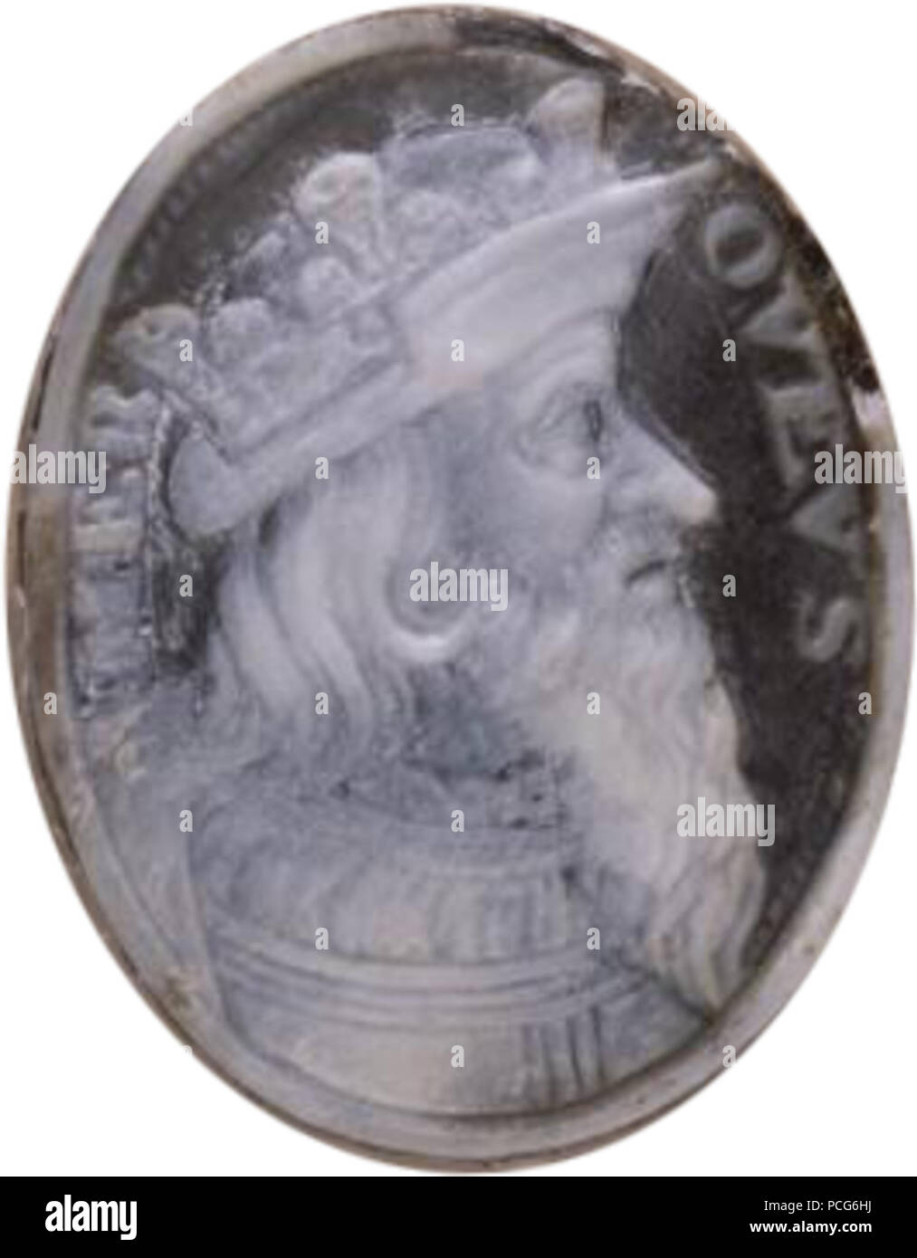 106 Buste du Roi de France Mérovée Stockfoto