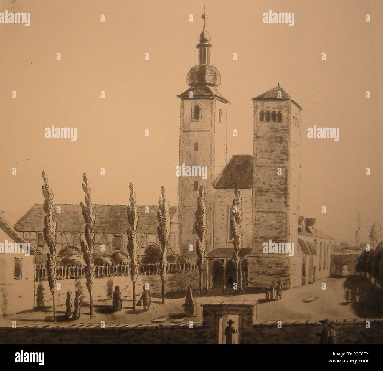 514 Reglerkirche Erfurt 1900 Stockfoto