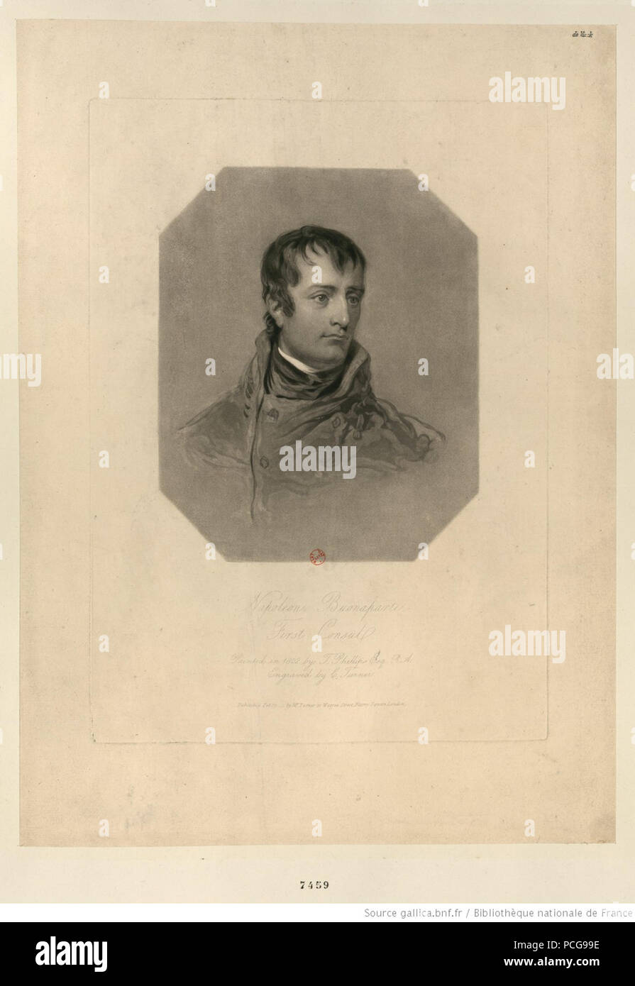 124 Charles Turner - Napoleon Bonaparte Ersten Konsul lackiert (1802) Stockfoto